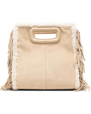 Maje Borsa Tote Con Frange E Finiture - Neutro