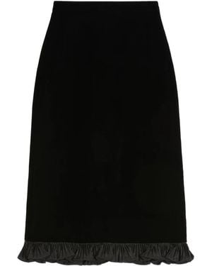 Valentino Garavani Sablé Velvet Skirt - Black