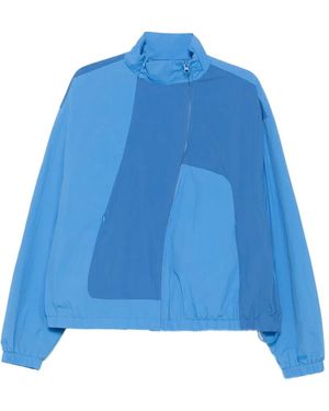Arte' Curve Colour-Block Jacket - Blue