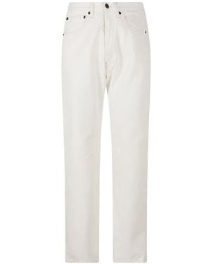 Prada Old-Denim Five-Pocket Jeans - White