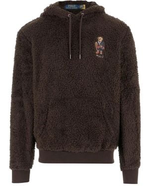 Polo Ralph Lauren Logo-Embroidered Hoodie - Black