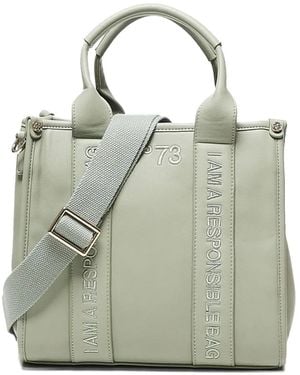 V73 Logo-Embroidered Cross Body Bag - Grey