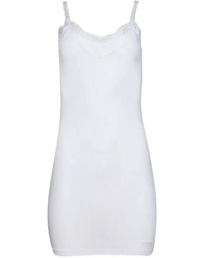 Vetements Minikleid Mit Spitzenbesatz - Weiß