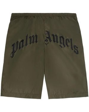 Palm Angels Bañador con logo redondeado - Verde