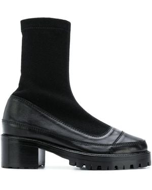 Nicole Saldaña Platform Sock Boots - Black