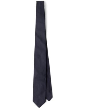 Prada Pointed-Tip Silk Tie - Blue