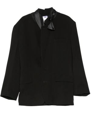 Magliano Blazer Smoking Rimini Con Ribete De Satén - Negro