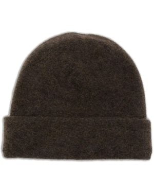 Isabel Benenato Folded-cuff Beanie Hat - Black