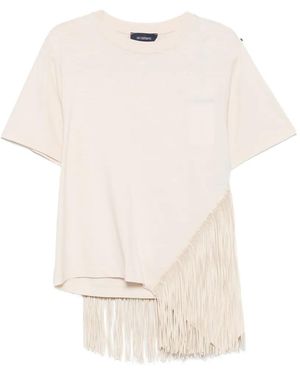 Sportmax Fringe-Detail T-Shirt - White