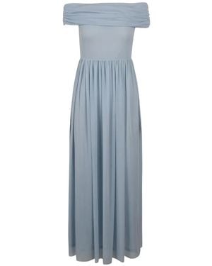 ROTATE BIRGER CHRISTENSEN Robe Longue Clair Asymétrique - Blue