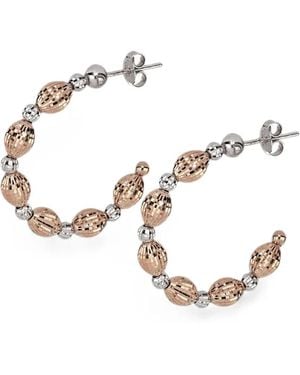 Desmo Orecchini A Cerchio Crystal Bloom - Metallizzato