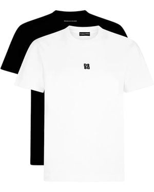 DSquared² Crew-Neck Logo-Detail T-Shirt (Set Ot Two) - Black