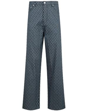 Pleasures Formula Checked Baggy-Fit Jeans - Blue