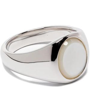 Tom Wood Kim Mother-Of-Pearl Ring - Grey