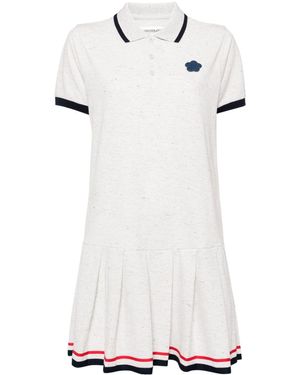 Chocoolate Logo-Appliqué Piqué Polo Dress - White