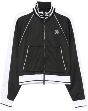 Amiri Logo-Embroidered Zip-Up Sweatshirt - Black