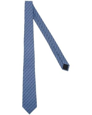 Gucci Gg Supreme Silk Tie - Blue