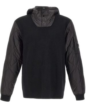 C.P. Company Hoodie À Design Matelassé - Bleu