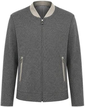 Corneliani Zip-Up Bomber Jacket - Grey