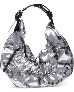 Innerraum Sac Porté Épaule À Effet Métallisé - White