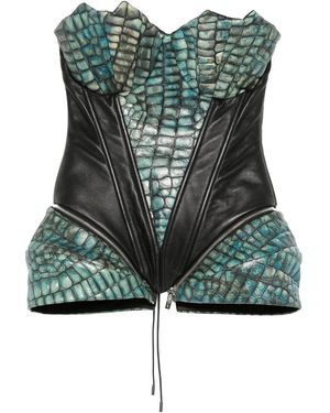 MITILIANE COUTURE Croc Effect Top - Green