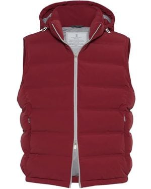 Brunello Cucinelli Chaleco acolchado - Rojo