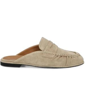 Toral Shoes Khalo Suede Mules - White
