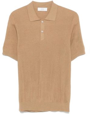 Mauro Ottaviani Gestricktes Poloshirt - Natur