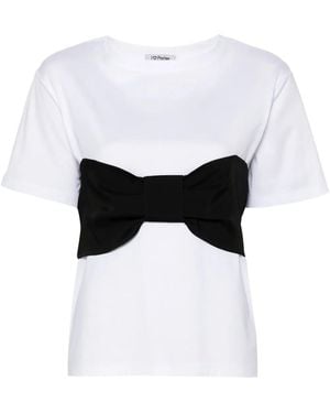 Parlor T-Shirt Con Fiocco - Bianco