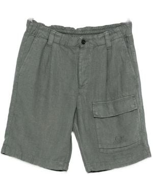 C.P. Company Pleated Cargo Shorts - Grey