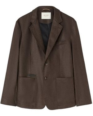 RETORI Padded Single-Breasted Blazer - Brown