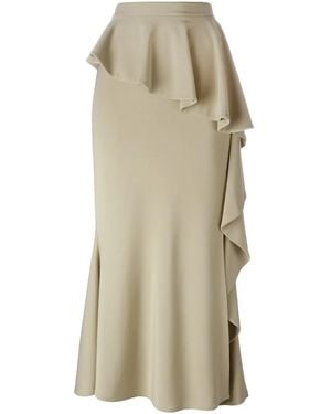 Givenchy Long Ruffled Skirt - Natural