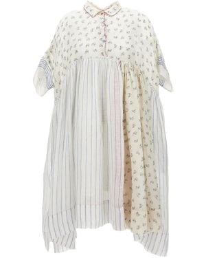Péro Floral-Print Shirt Dress - White