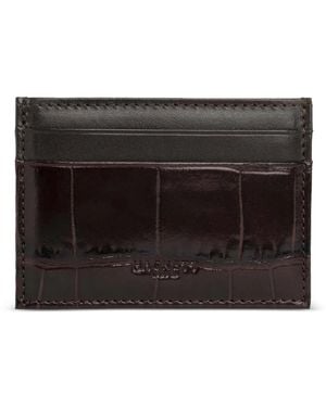 Hackett Kartenetui Mit Kroko-Optik - Schwarz
