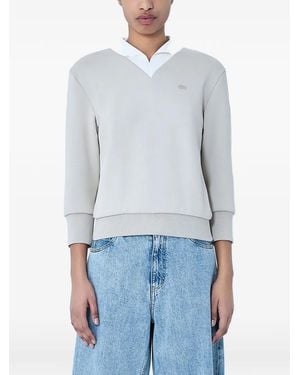 Lacoste Pull À Col V - Bleu