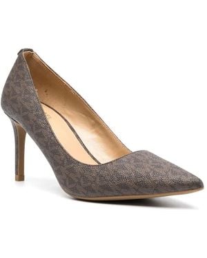 MICHAEL Michael Kors Monogram-Print Stiletto Court Shoes - White