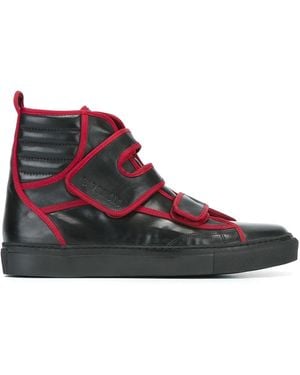 Raf Simons High-Top-Sneakers Mit Kontrastpaspeln - Schwarz