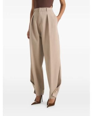 Manière De Voir Sophie Twist-Leg Tailored Trousers - Natural