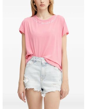 Liu Jo Camiseta Con Cuello Redondo - Rosa