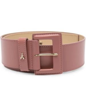 Patrizia Pepe Fly-Plaque Leather Belt - Pink