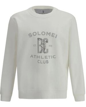 Brunello Cucinelli Sweat À Imprimé Graphique - Gris