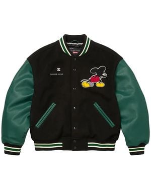Supreme Mickey Varsity Jacket - Green