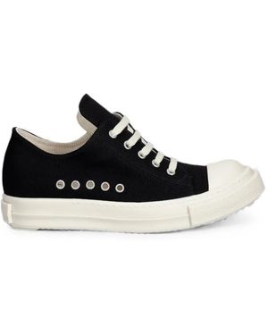 Rick Owens Low-Top Lace-Up Sneakers - Black