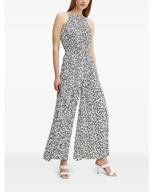MICHAEL Michael Kors Pleated Floral Jumpsuit - White