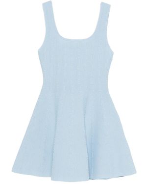 Sandro Beaded Knit Short Dress - Blue