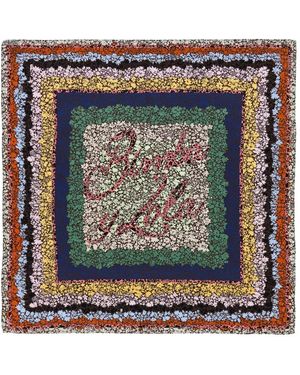 Bimba Y Lola Floral-Print Scarf - Blue