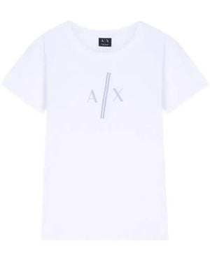 ARMANI EXCHANGE Logo-Print Cotton T-Shirt - White
