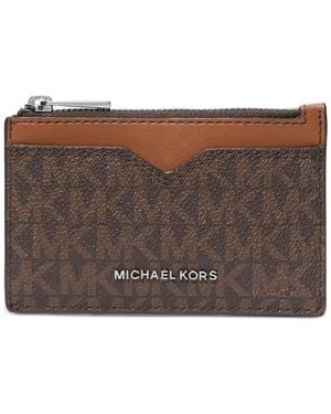Michael Kors Hudson Zip Cardholder - Brown