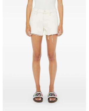 Mother The Dodger Frayed Shorts - White