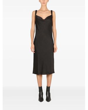 Baum und Pferdgarten Agamora Sweetheart-Neck Back-Split Dress - Black
